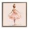Stupell Industries Stepping Ballerina in Tutu Framed Floater Canvas Wall Art Design by Andrea Haase